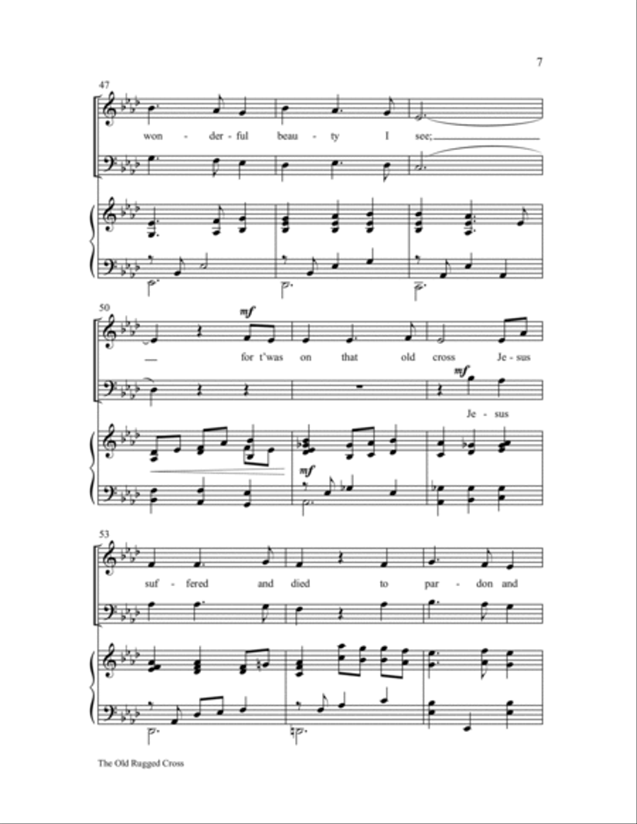 The Old Rugged Cross 4-Part scores gallery preview page 7