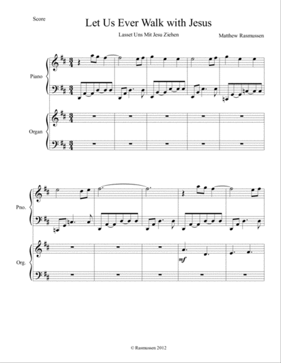 Let Us Ever Walk with Jesus Piano scores gallery preview page 1