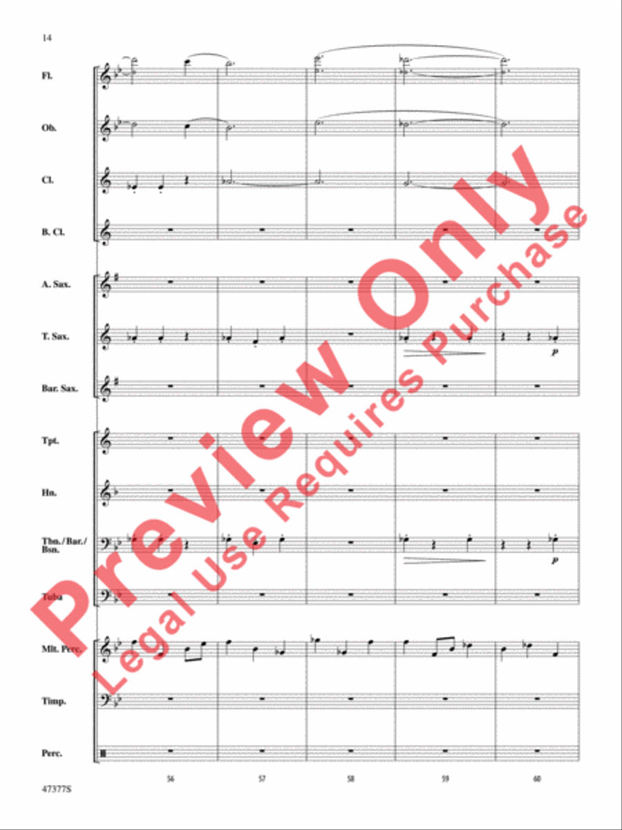 Salamander Eyes Salamander Eyes Concert Band scores gallery preview page 15