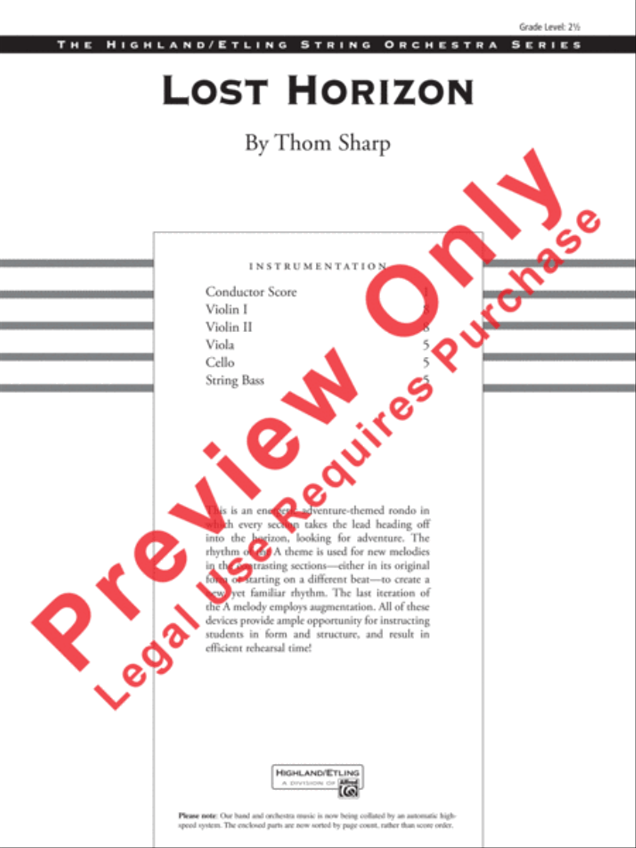 Lost Horizon String Orchestra scores gallery preview page 14