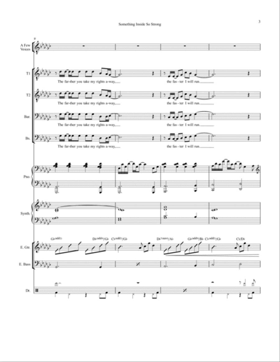 (something Inside) So Strong Small Ensemble scores gallery preview page 3