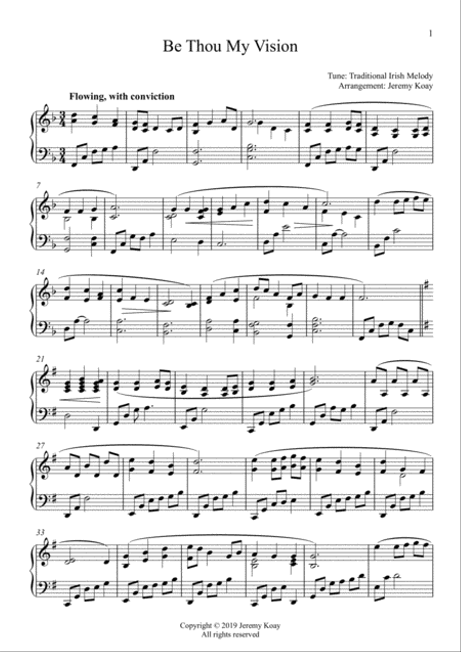 Be Thou My Vision (Solo Piano) Piano Solo scores gallery preview page 2