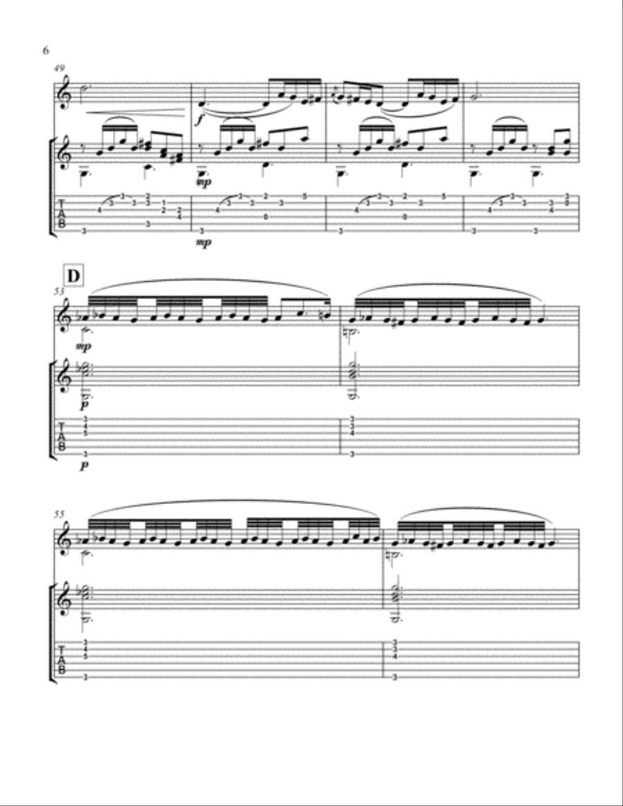 Romanza Andaluza, Op. 22, No. 1 for Solo Violin and Guitar String Duet scores gallery preview page 6