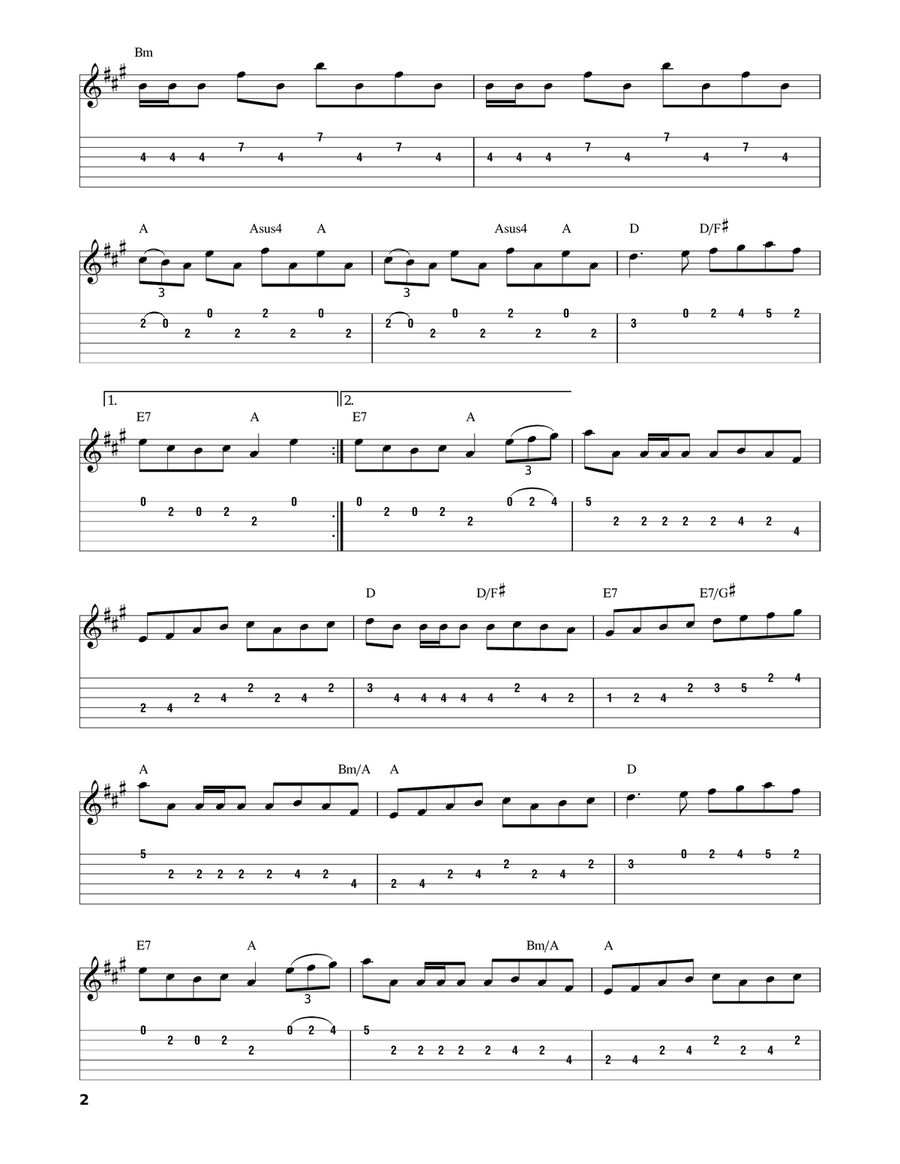 Mason's Apron Guitar Tablature scores gallery preview page 2