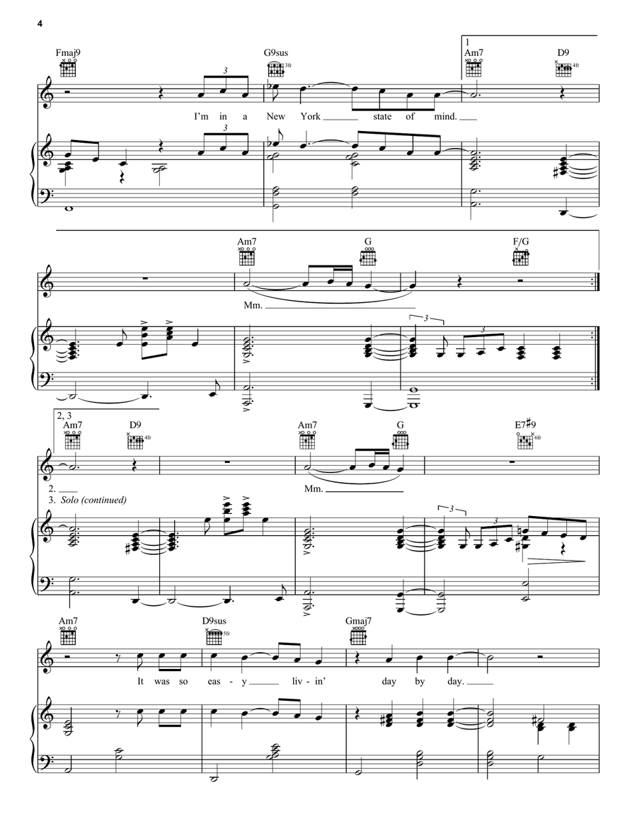 New York State Of Mind Acoustic Guitar scores gallery preview page 4