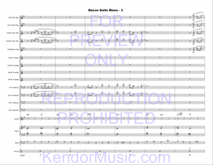 Bacon Suite Blues Jazz Ensemble scores gallery preview page 5