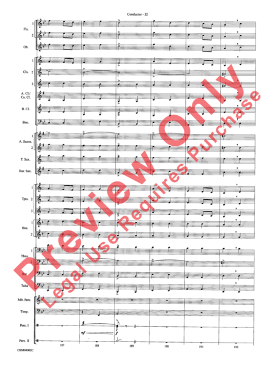 The Dam Busters Concert March Concert Band scores gallery preview page 35