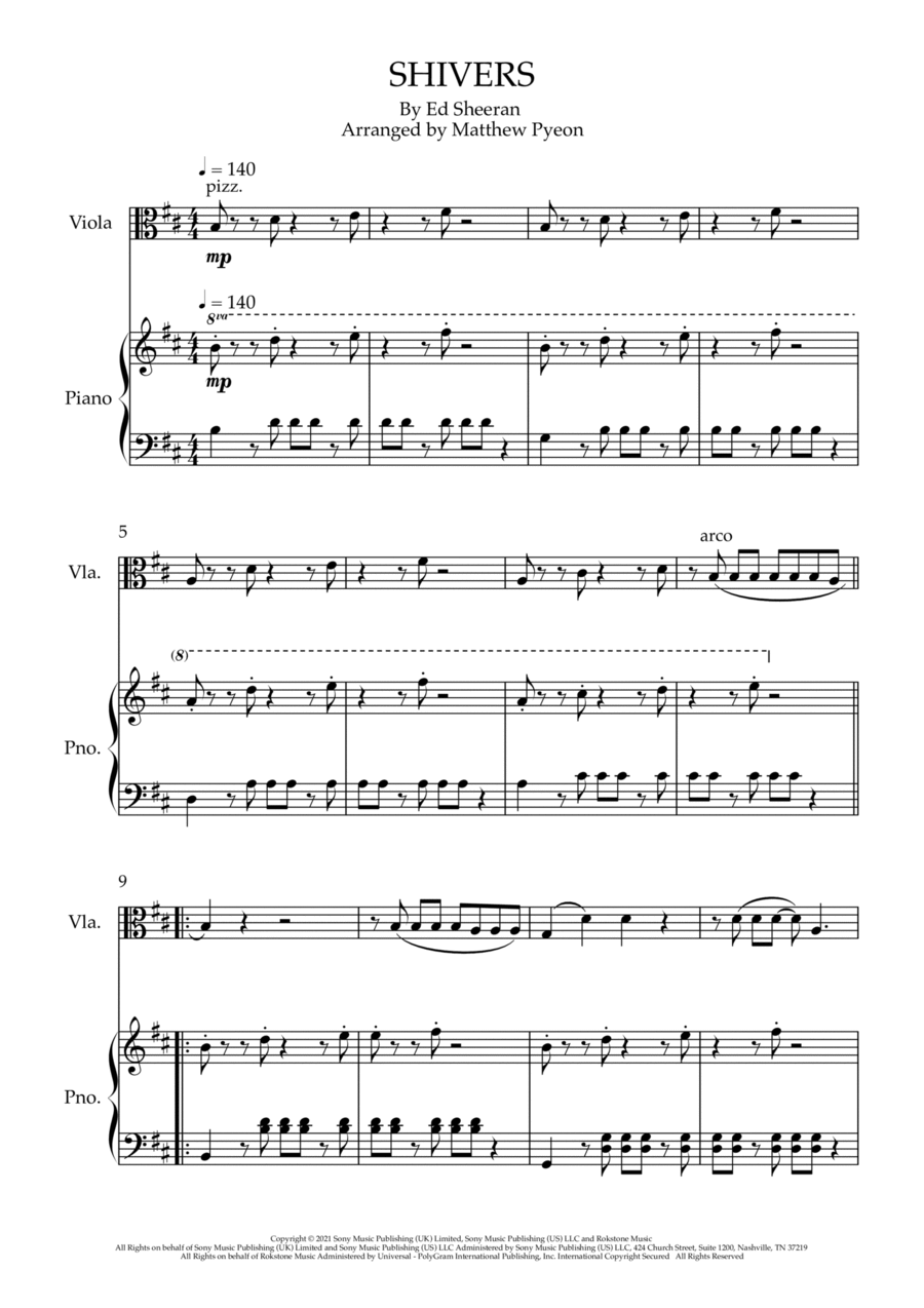 Shivers Viola scores gallery preview page 1