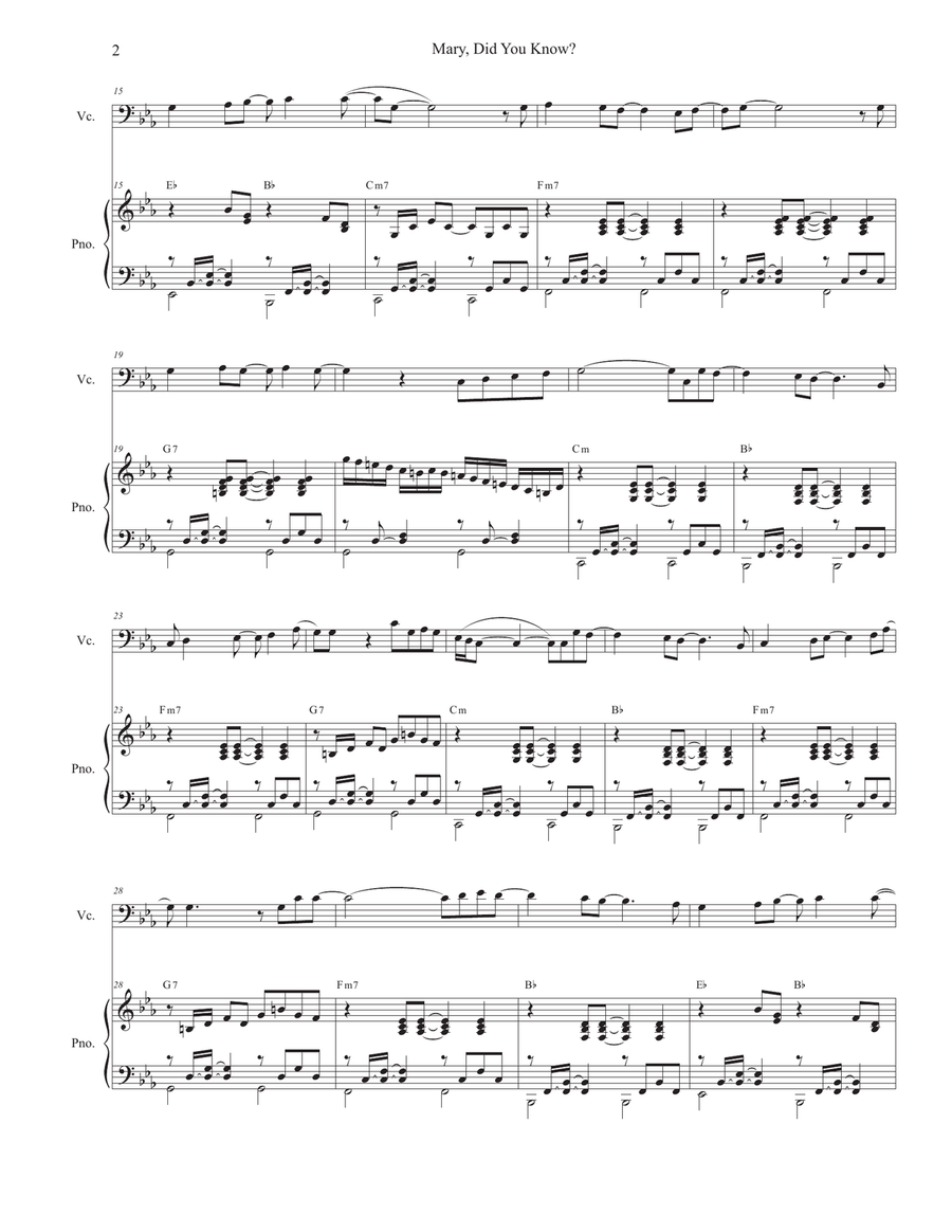 Mary, Did You Know? Piano scores gallery preview page 2