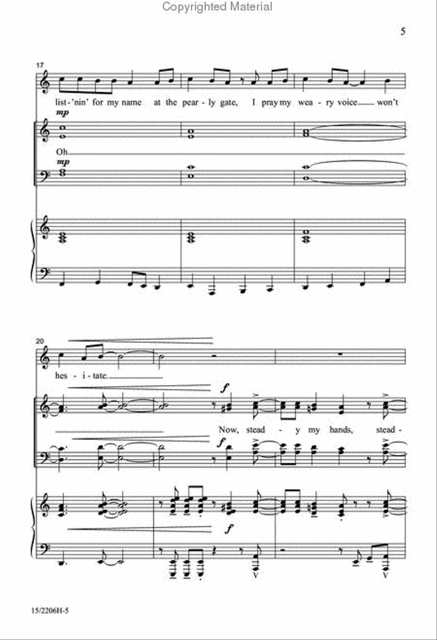 Steady My Trembulin' Soul 4-Part scores gallery preview page 4