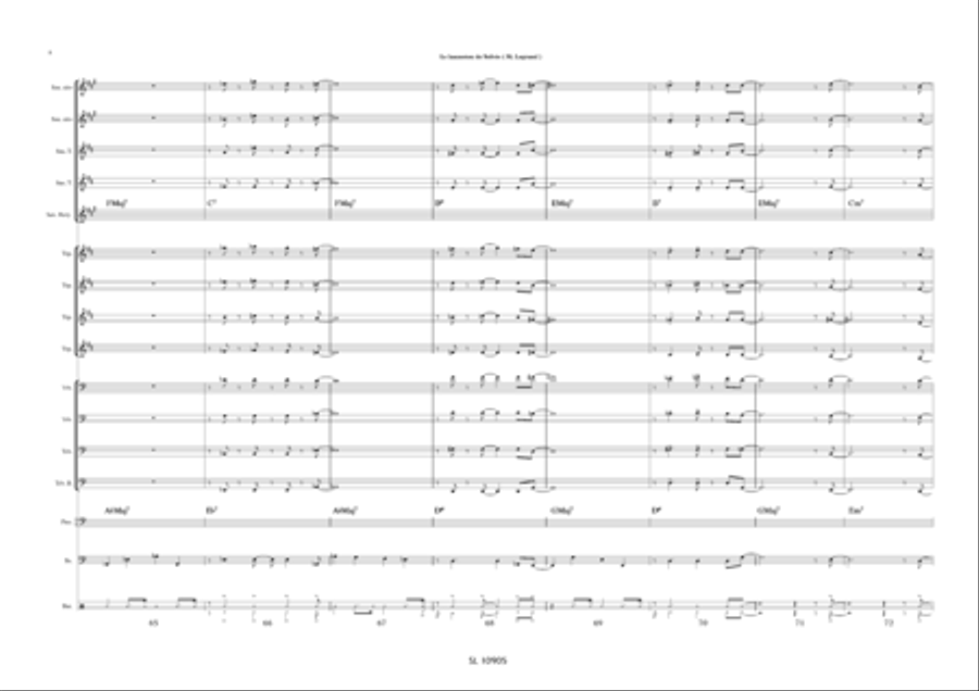 Le hanneton de solves pour saxophone baryton solo et big band Jazz Ensemble scores gallery preview page 9