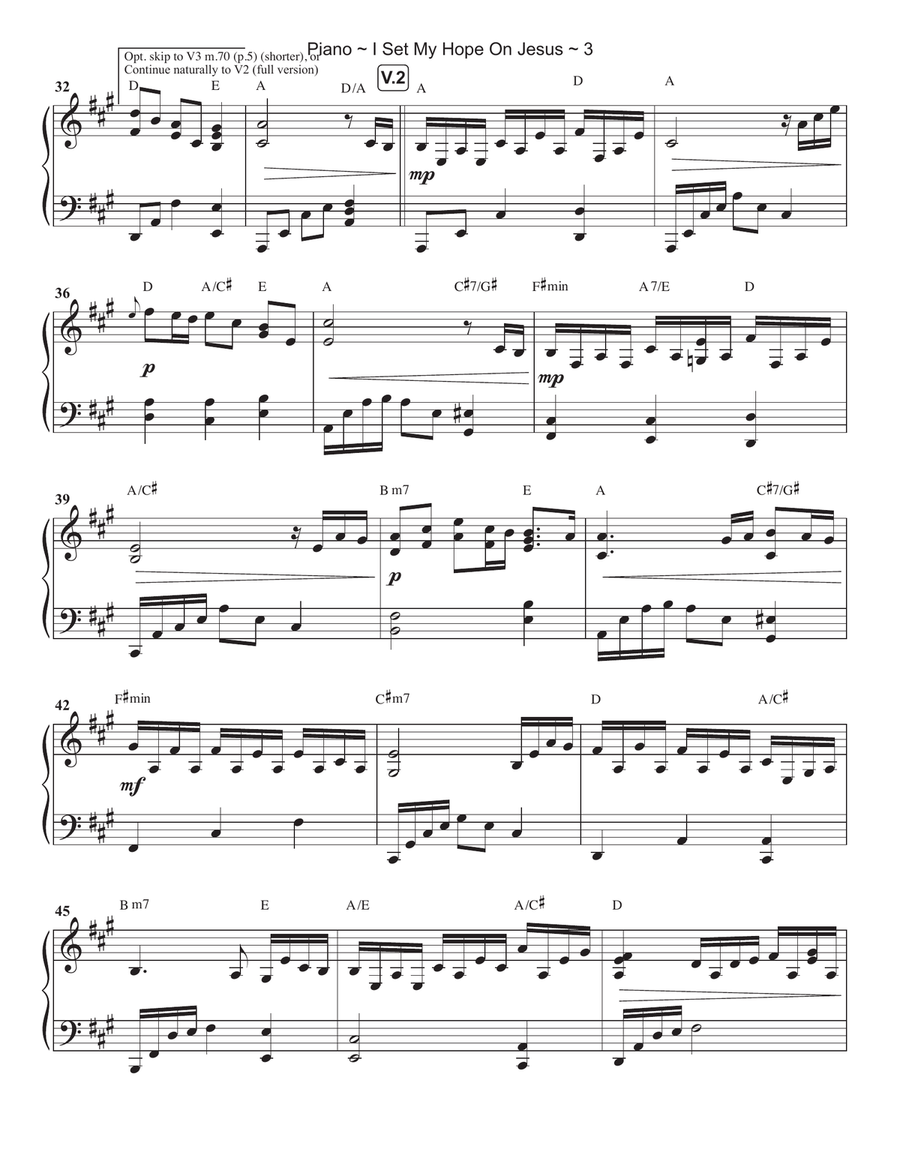I Set My Hope On Jesus (Hymn For A Deconstructing Friend) Piano Solo scores gallery preview page 4
