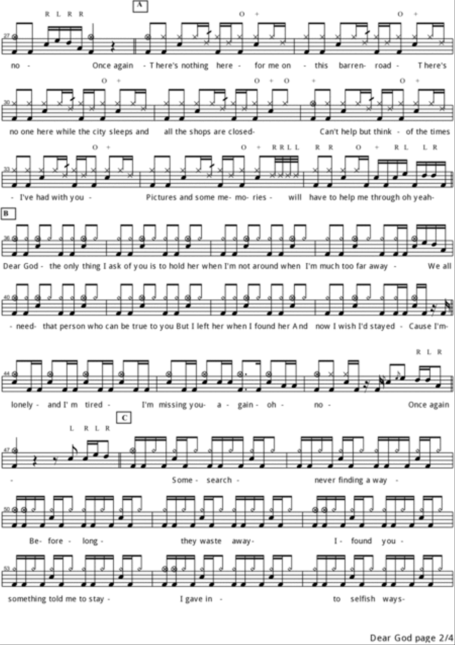 Dear God Drum Set scores gallery preview page 2