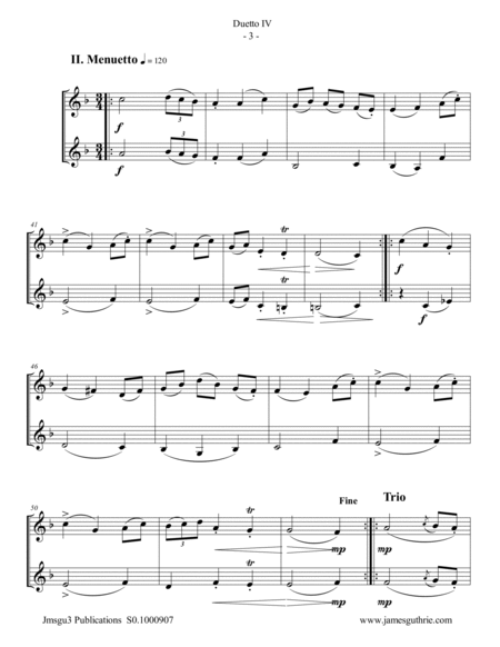 Stamitz: Duet Op. 27 No. 4 for Violin Duo image number null