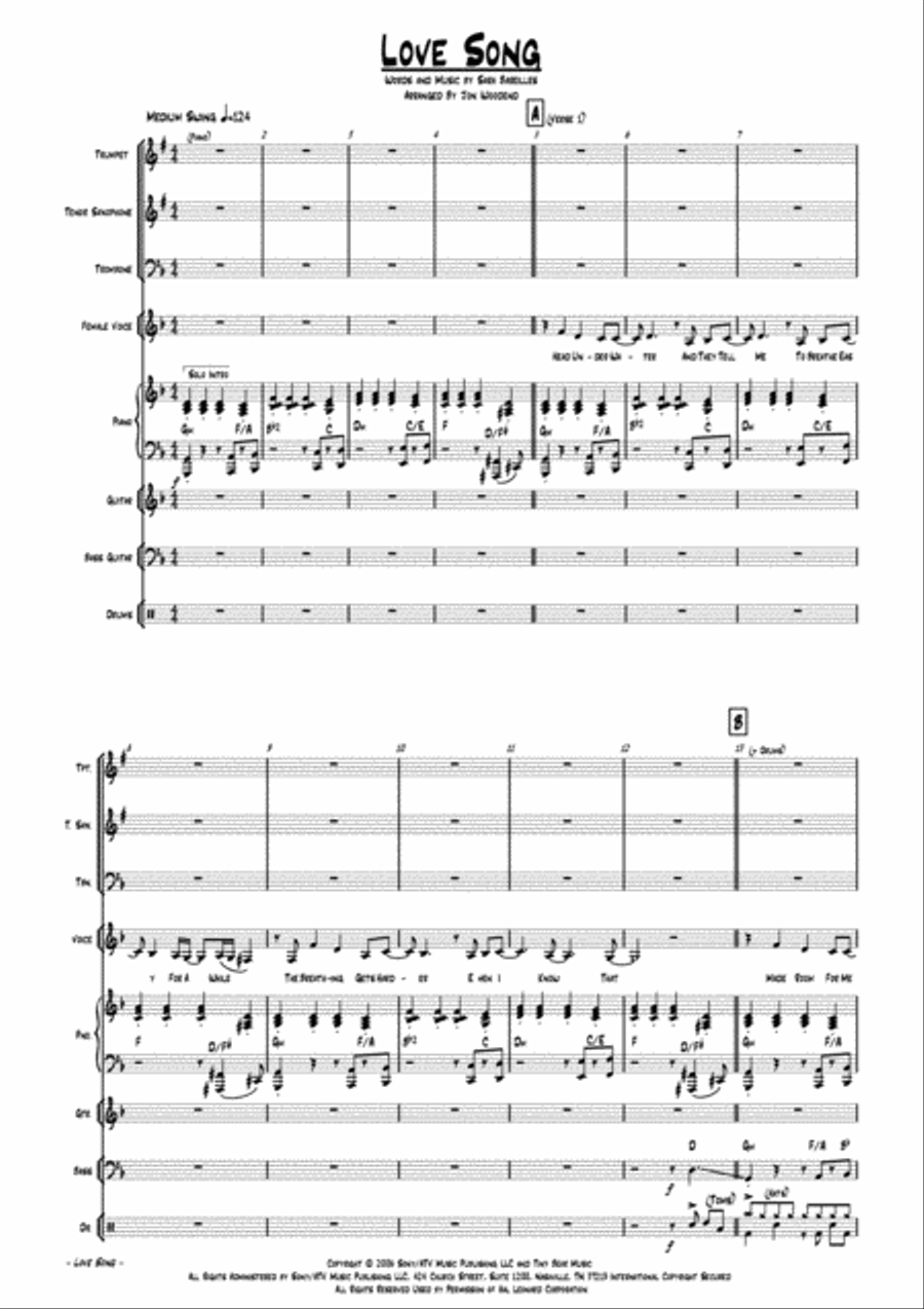 Love Song Love Song Jazz Ensemble scores gallery preview page 4