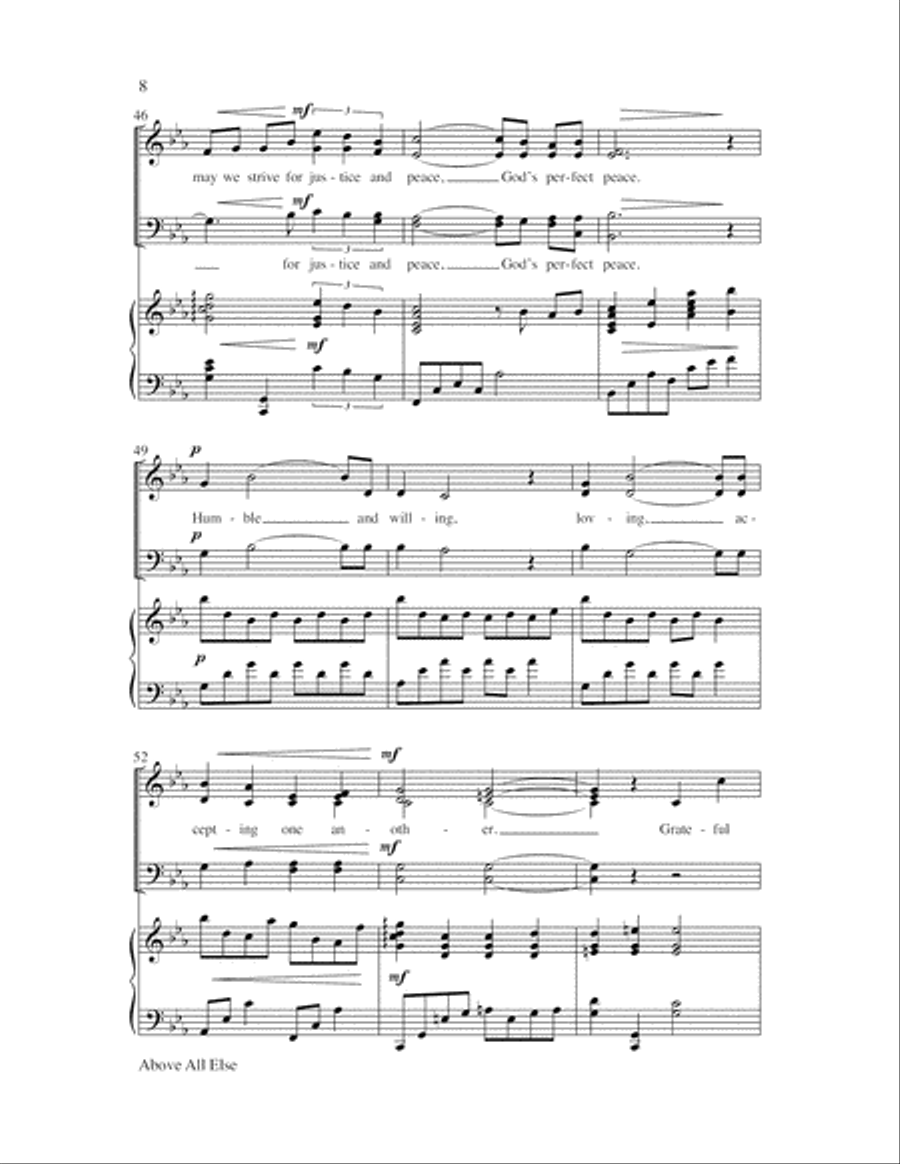 Above All Else 4-Part scores gallery preview page 8