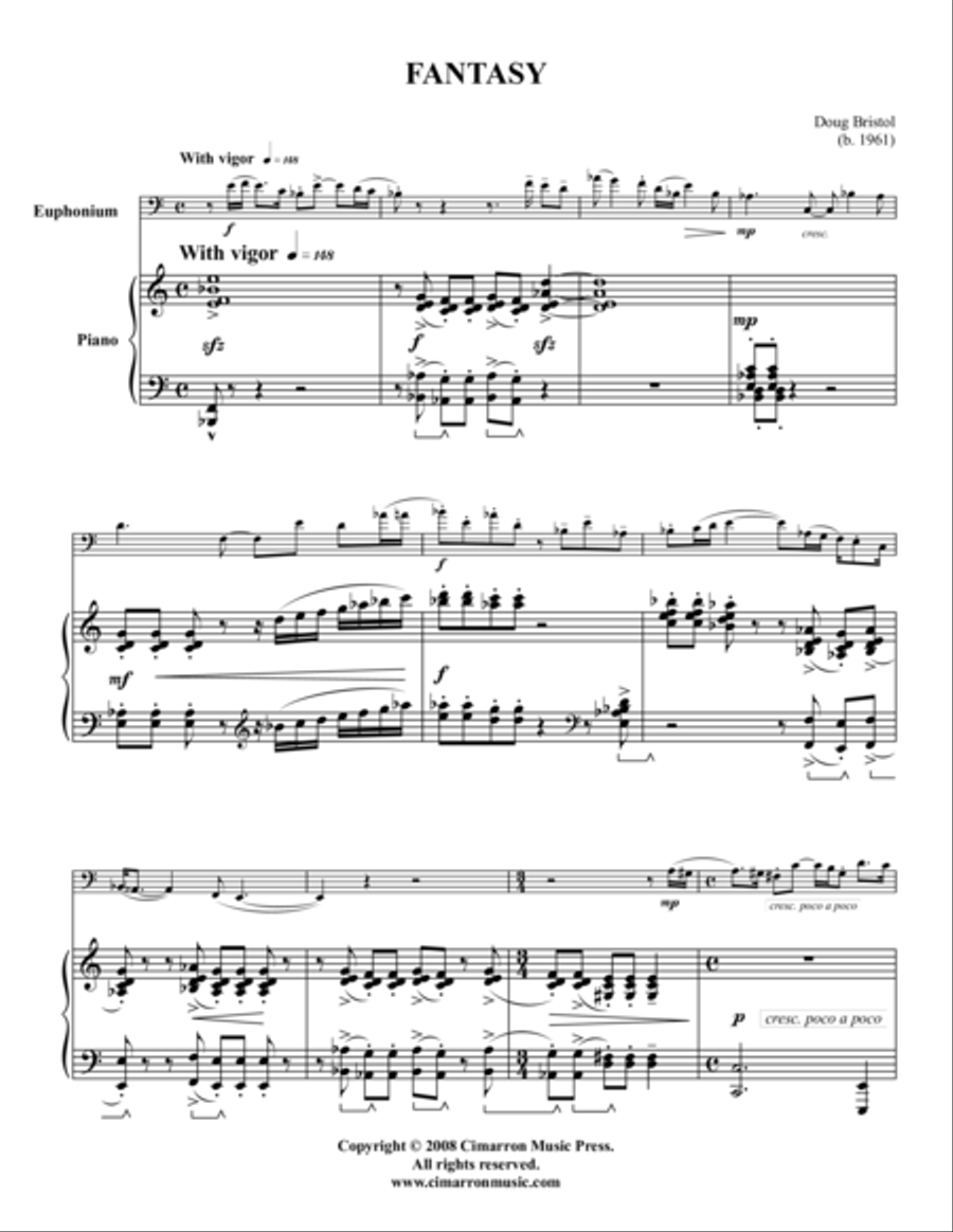 Fantasy Euphonium scores gallery preview page 1