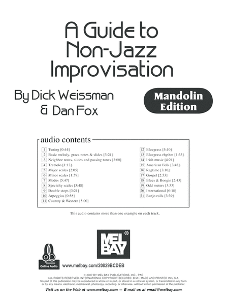 A Guide to Non-Jazz Improvisation: Mandolin Edition image number null