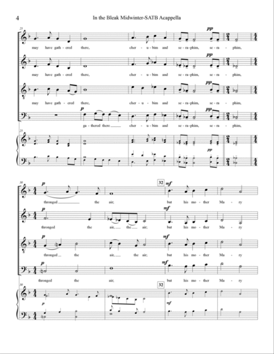 In The Bleak Midwinter In The Bleak Midwinter 4-Part scores gallery preview page 4