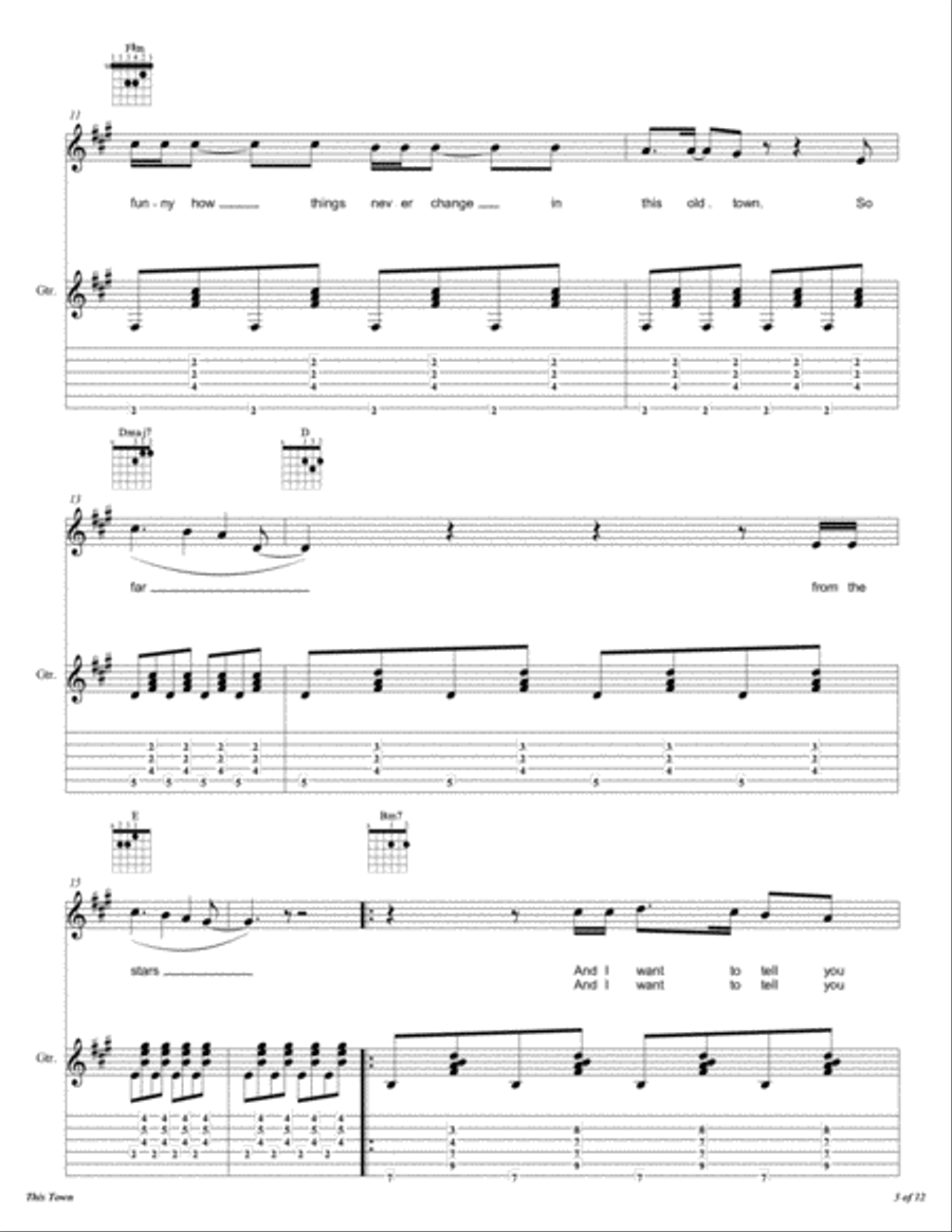 This Town Electric Guitar scores gallery preview page 4