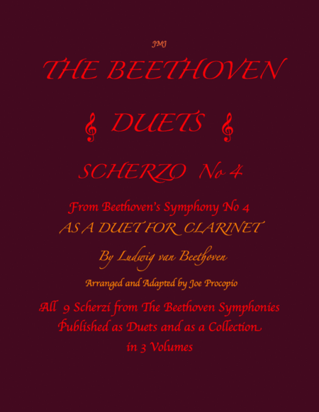 The Beethoven Duets For Clarinet Volume 2 Scherzi 4, 5 and 6 image number null