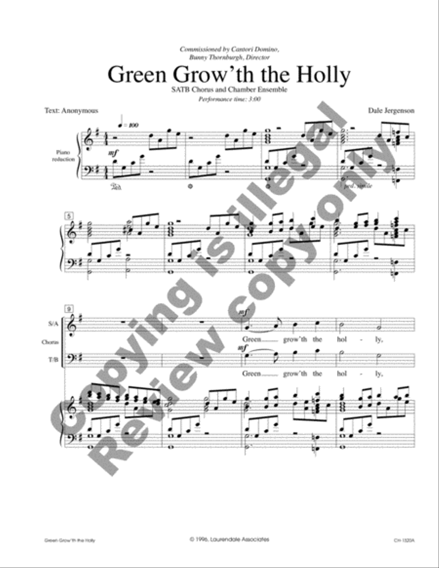 Green Grow'th the Holly Green Grow'th the Holly 4-Part scores gallery preview page 3