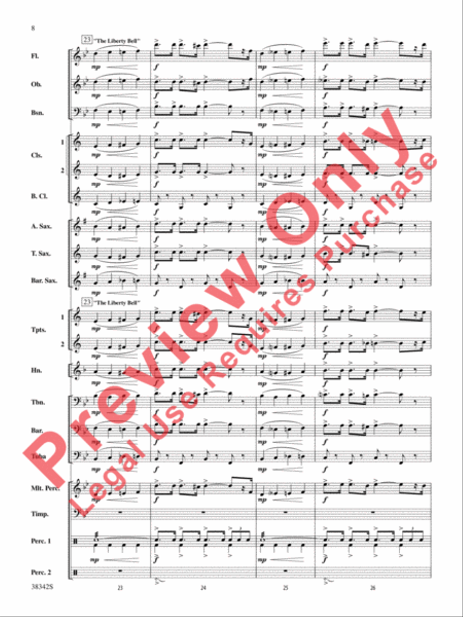 Sousa Classics Concert Band scores gallery preview page 9