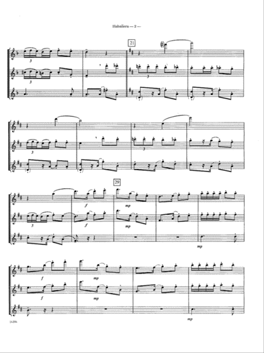 Habanera (from 'Carmen') Flute Trio scores gallery preview page 3