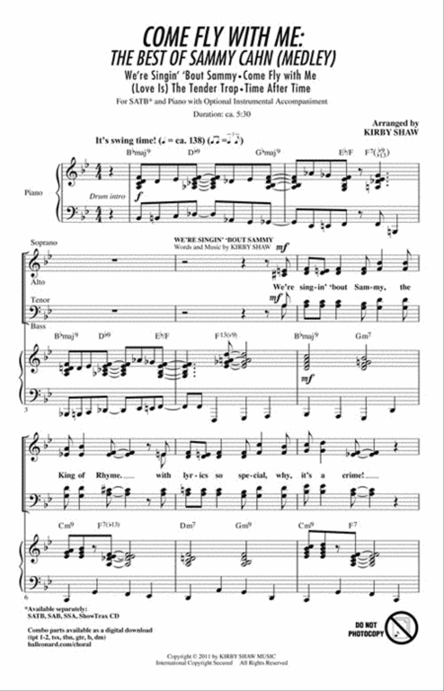 Come Fly with Me: The Best of Sammy Cahn Vocal Jazz Ensemble scores gallery preview page 2