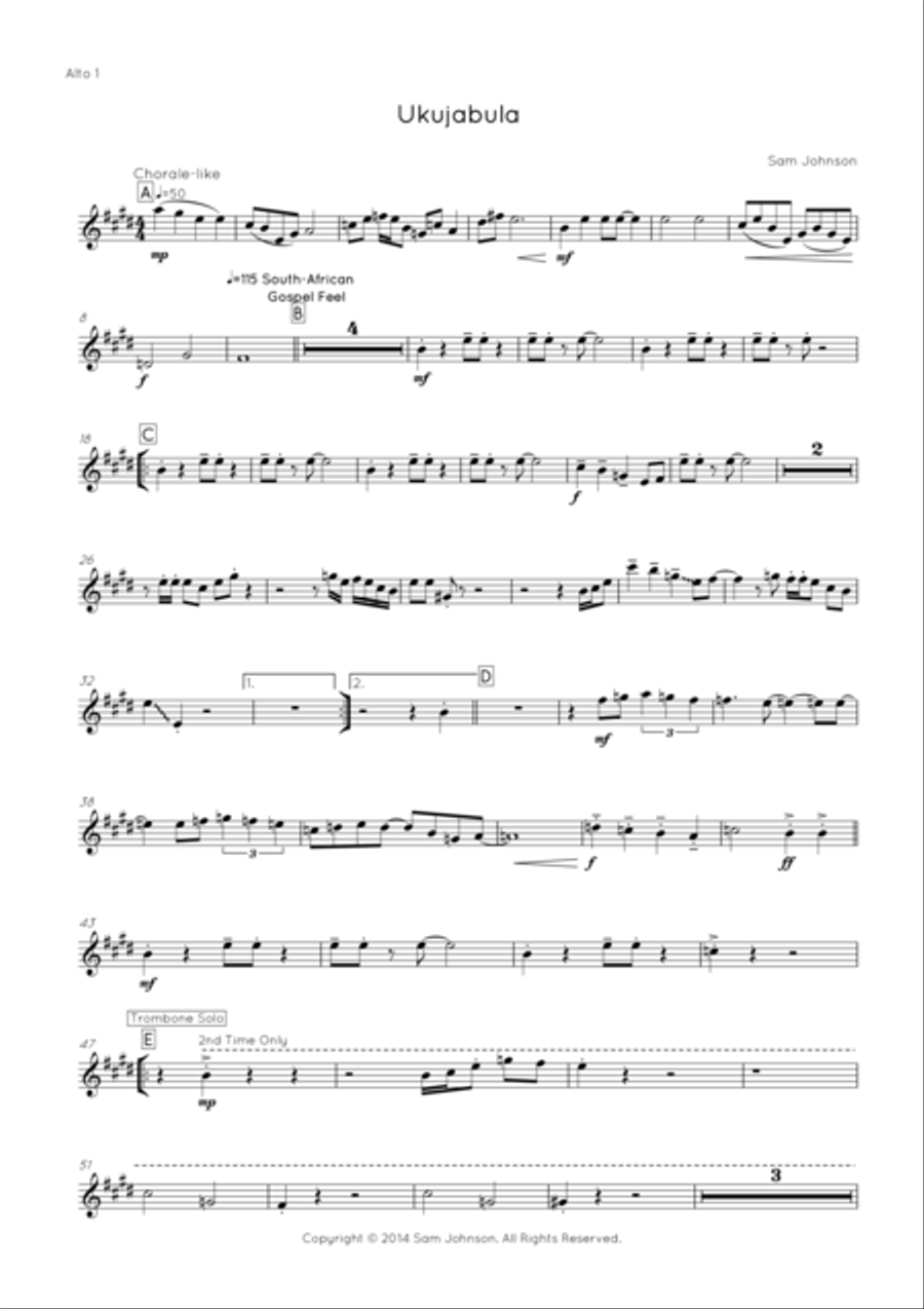 Ukujabula Ukujabula Jazz Ensemble scores gallery preview page 1