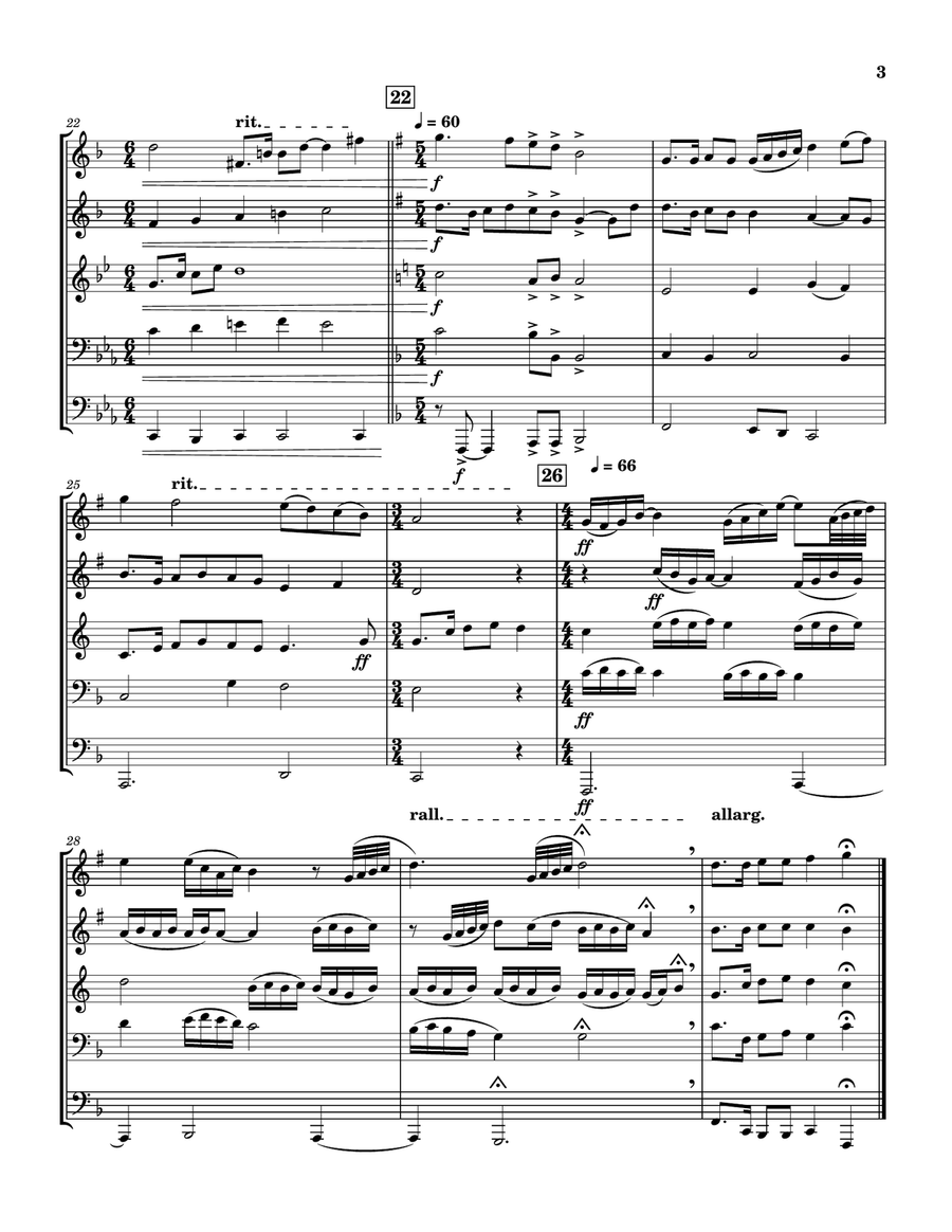 How Deep The Father's Love For Us Brass Quintet scores gallery preview page 3