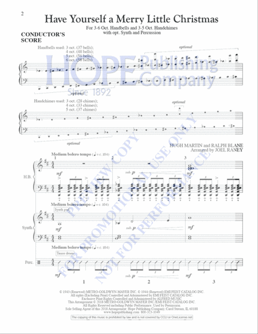 Have Yourself A Merry Little Christmas Set of Parts scores gallery preview page 2