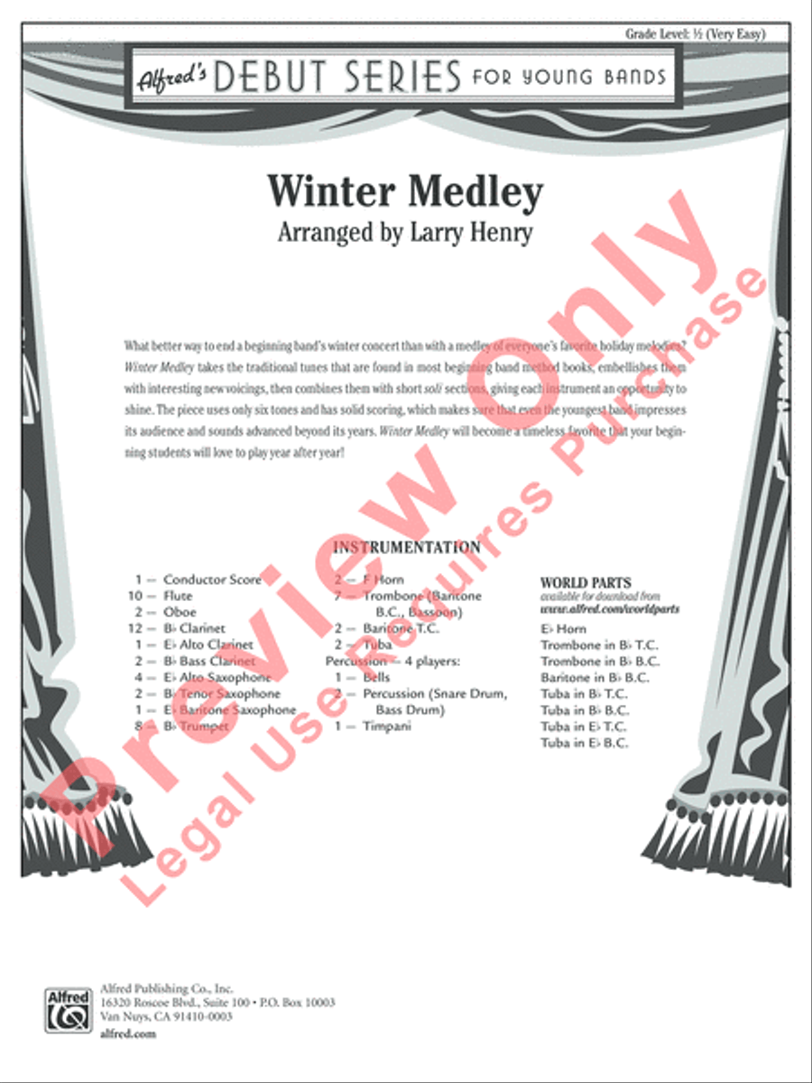 Winter Medley Winter Medley Concert Band scores gallery preview page 2
