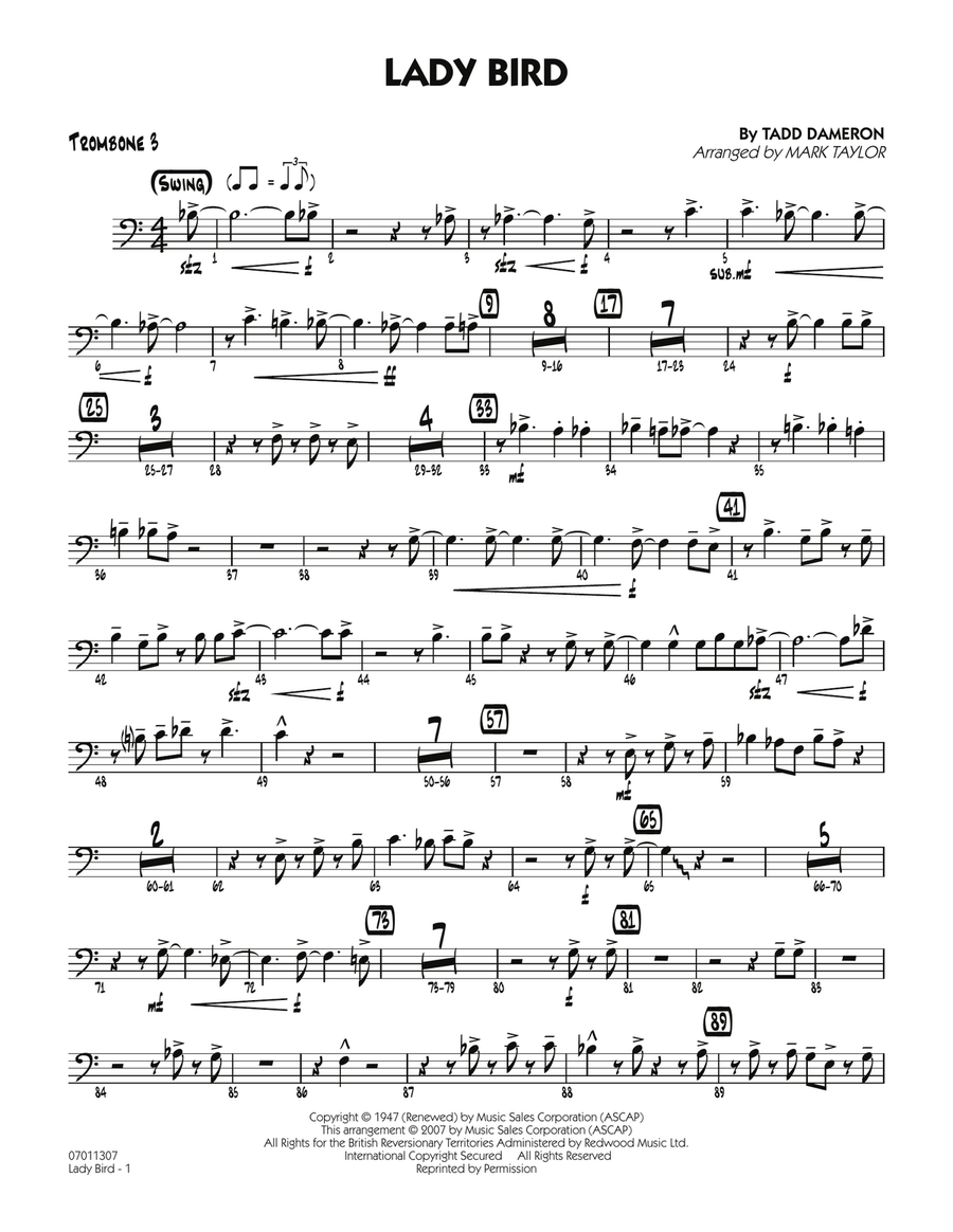 Lady Bird - Trombone 3