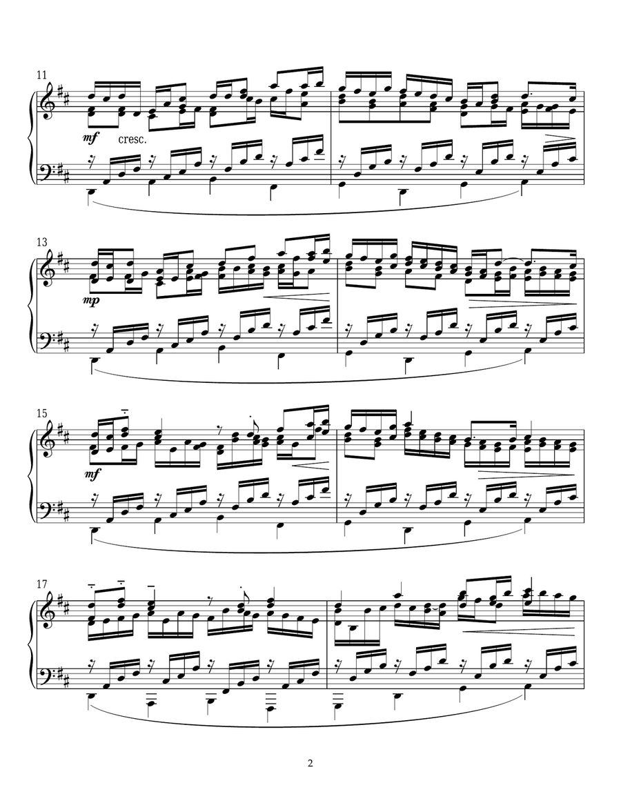 Canon In D Piano Solo scores gallery preview page 2