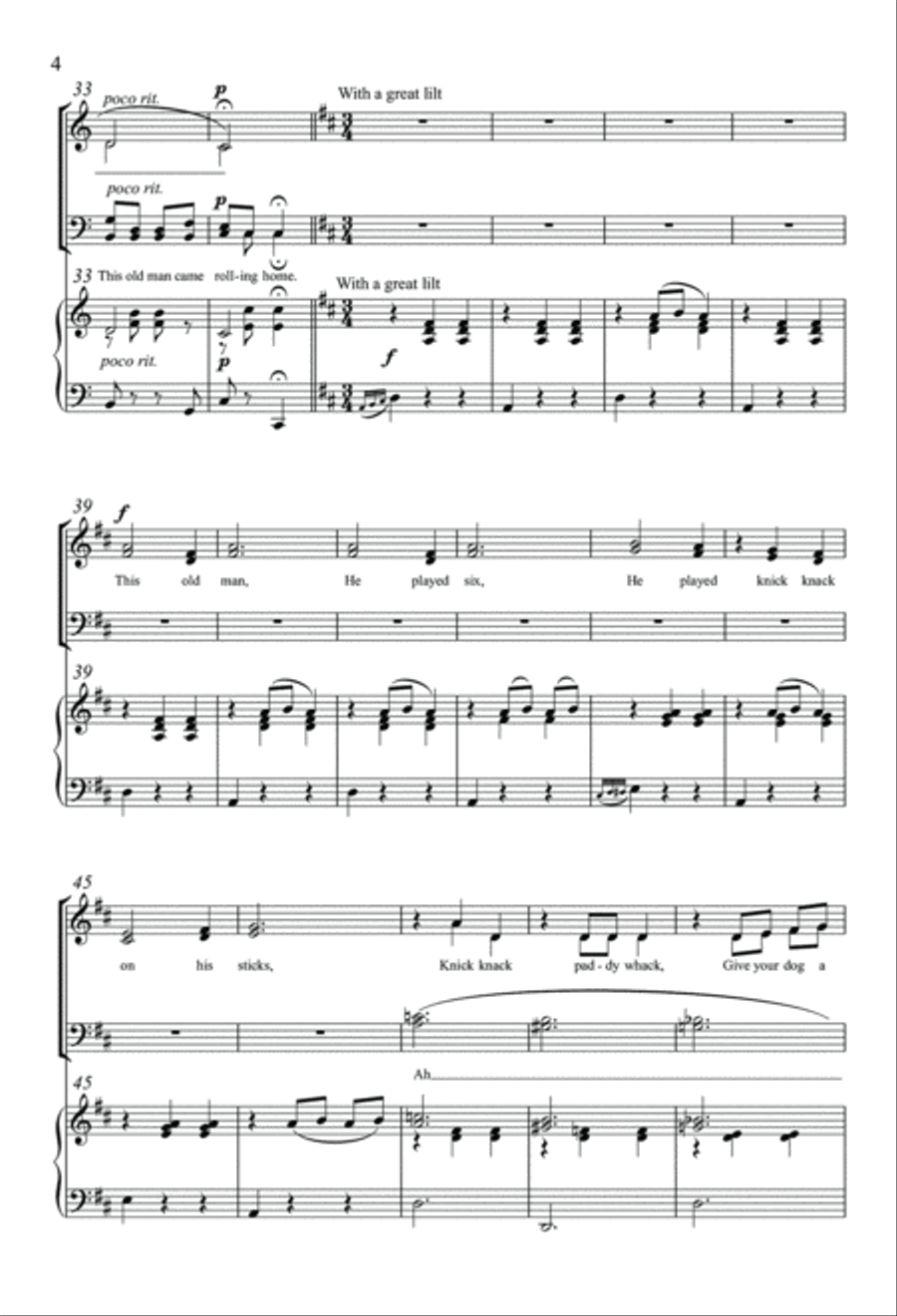 Knick Knack Paddy Whack Knick Knack Paddy Whack 4-Part scores gallery preview page 4