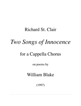TWO SONGS OF INNOCENCE after Poems by William Blake (I. The Ecchoing Green; II. Night)