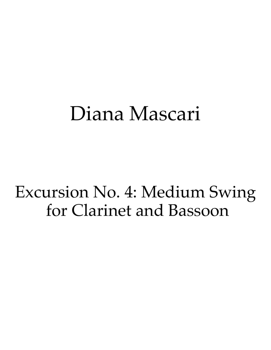 Excursion No. 4: Medium Swing for Clarinet and Bassoon Woodwind Duet scores gallery preview page 1