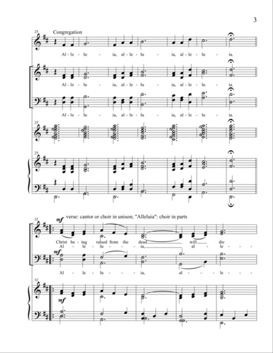 Alleluia (SATB) Alleluia (SATB) 4-Part scores gallery preview page 3