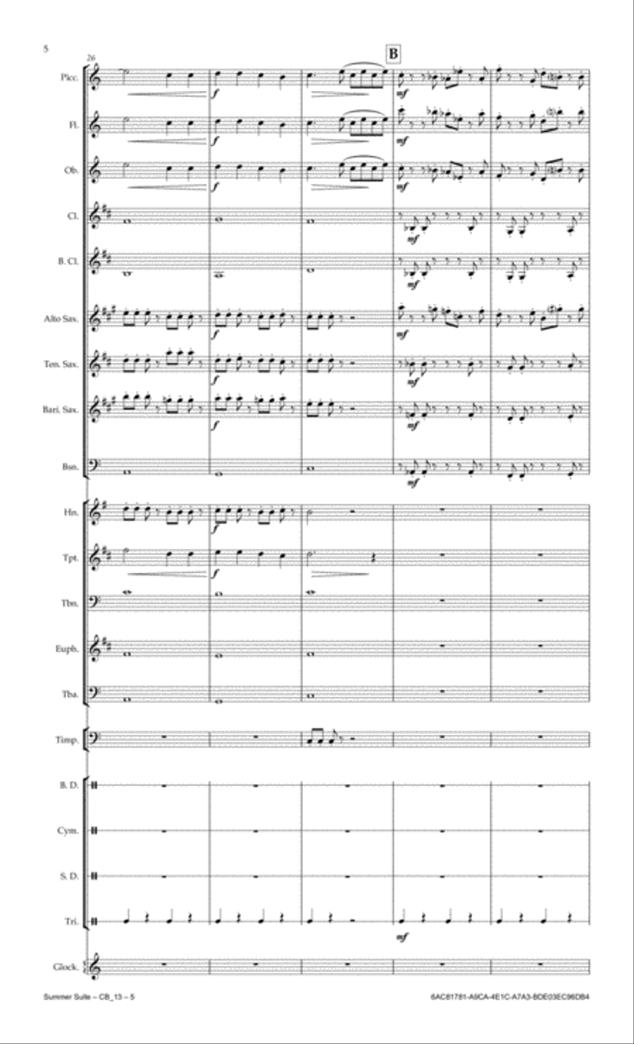 Summer Suite Concert Band scores gallery preview page 6