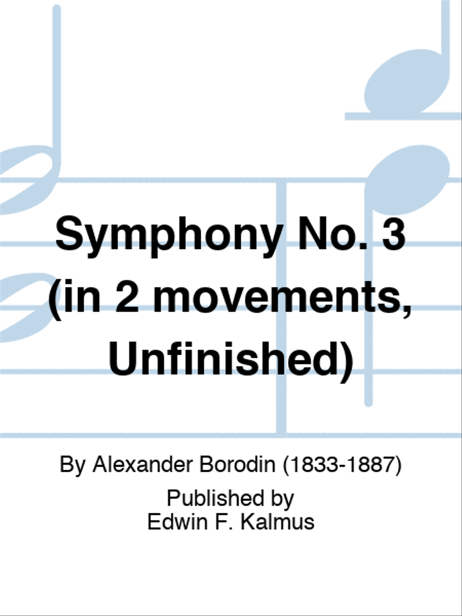 Symphony No. 3 (in 2 movements, Unfinished) Orchestra scores gallery preview page 1