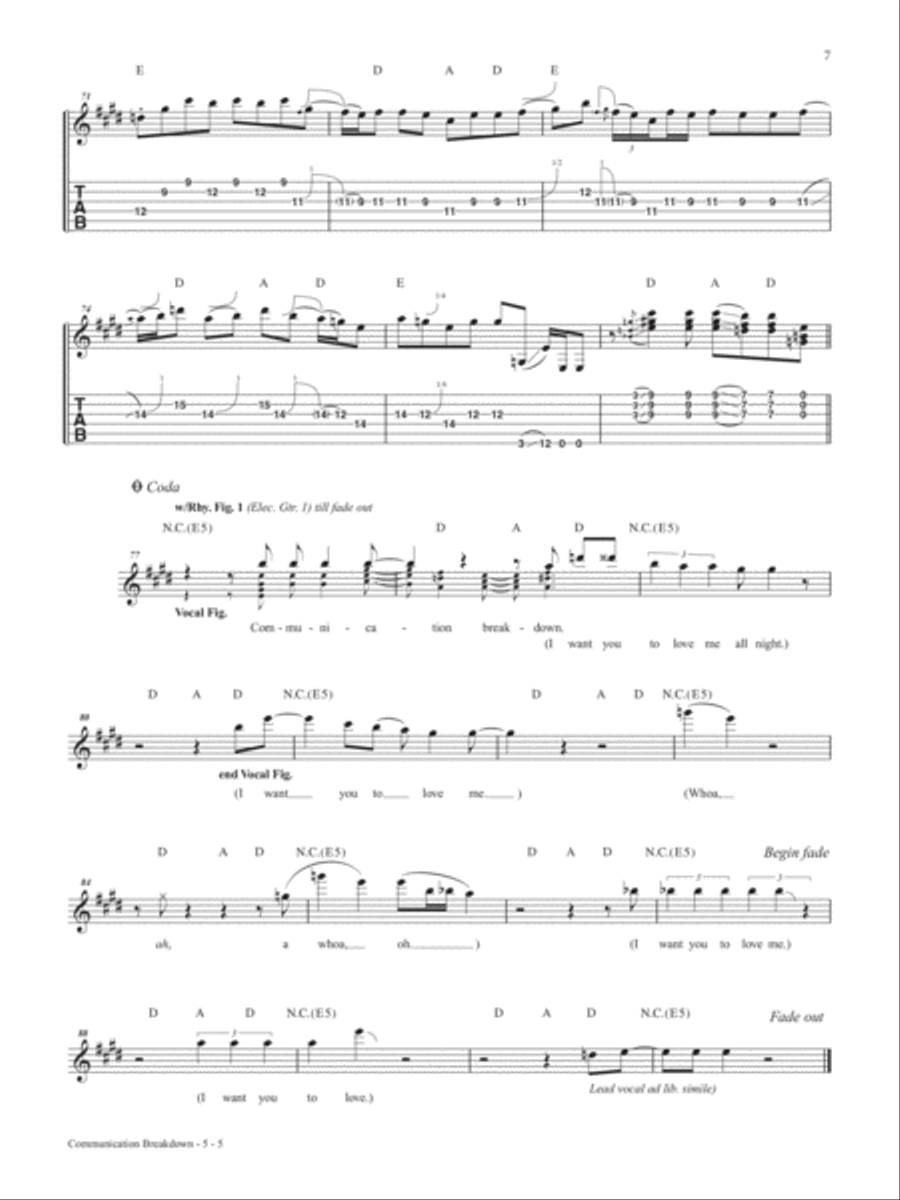 Classic Rock Guitar Play-Along Electric Guitar scores gallery preview page 8