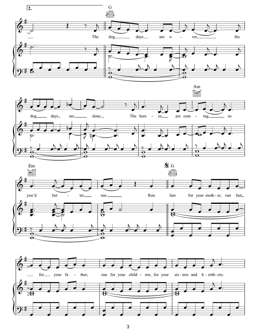 Dog Days Are Over Acoustic Guitar scores gallery preview page 3