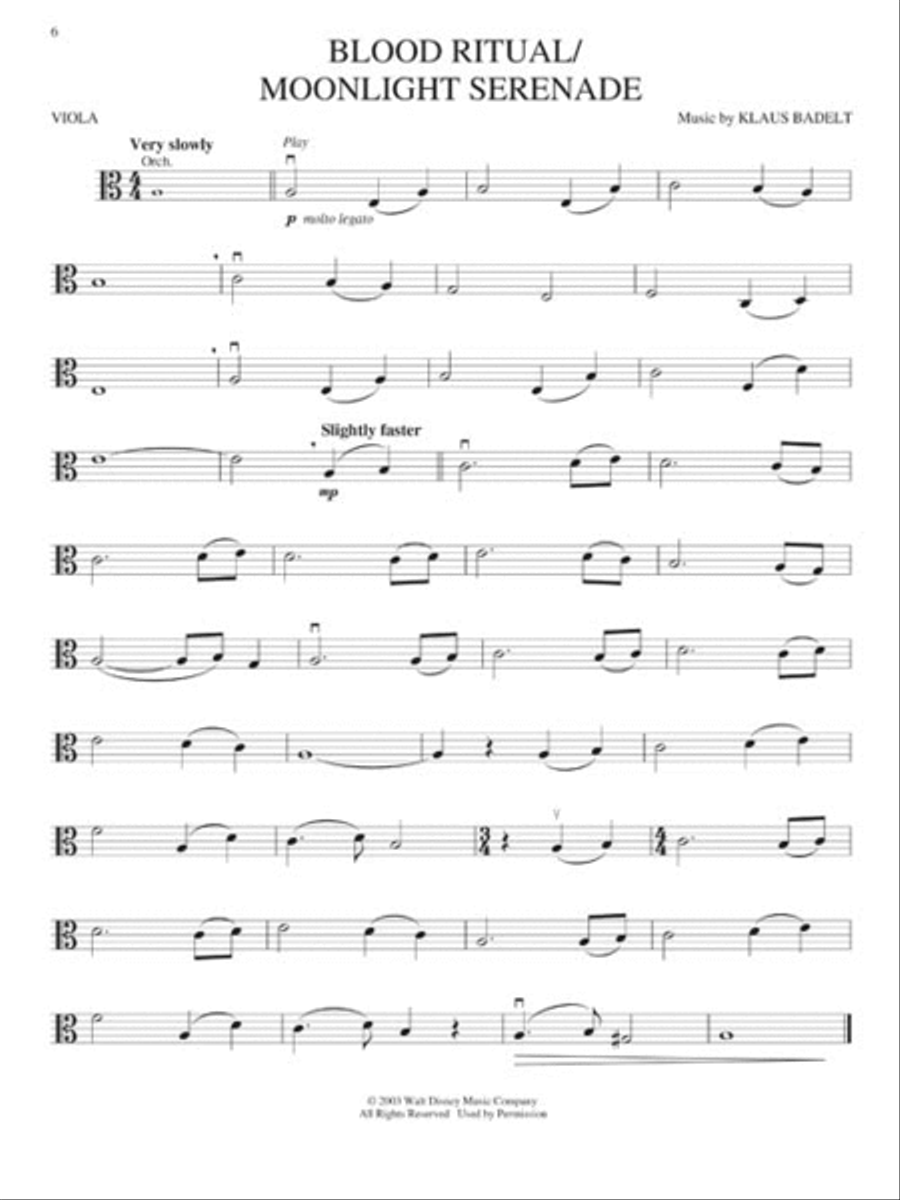 Pirates of the Caribbean (Viola) Viola Solo scores gallery preview page 4