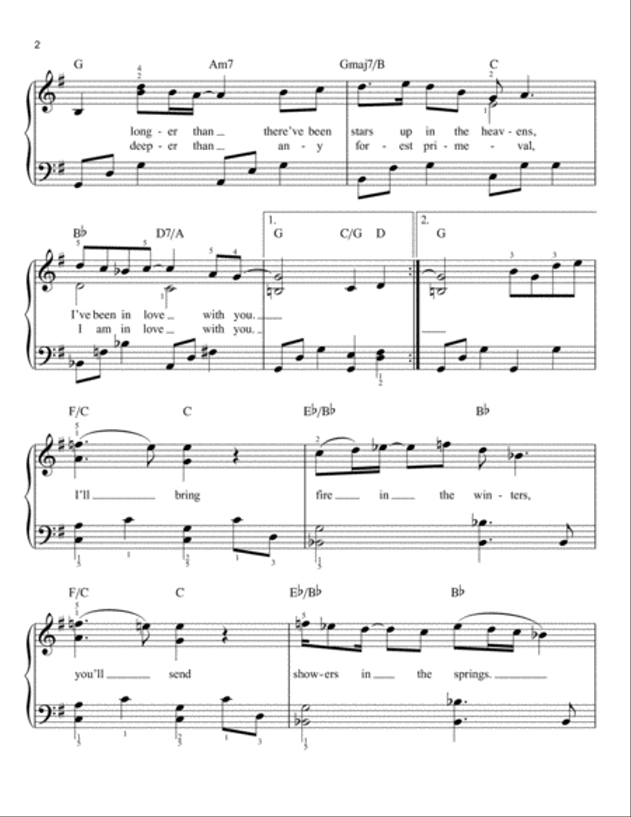 Longer Longer Easy Piano scores gallery preview page 2