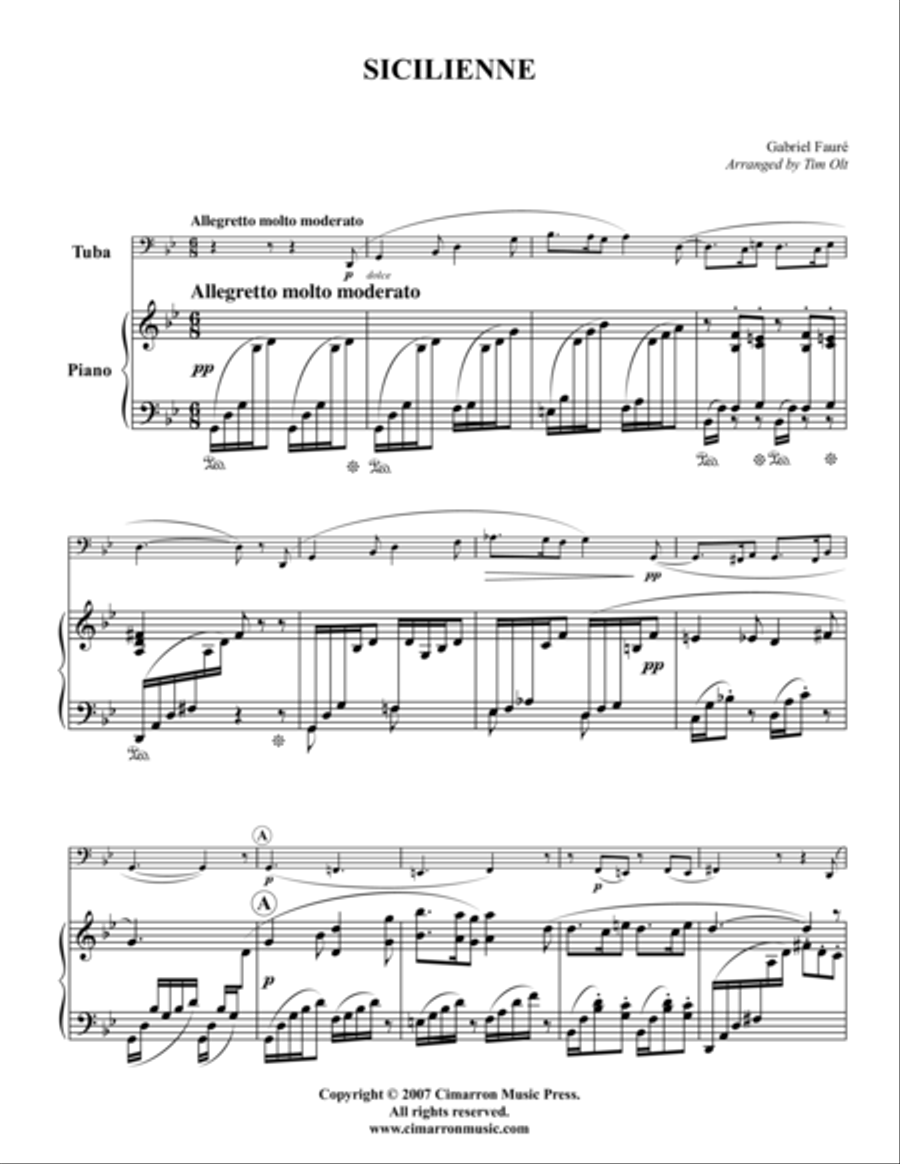Sicilienne Sicilienne Tuba scores gallery preview page 1