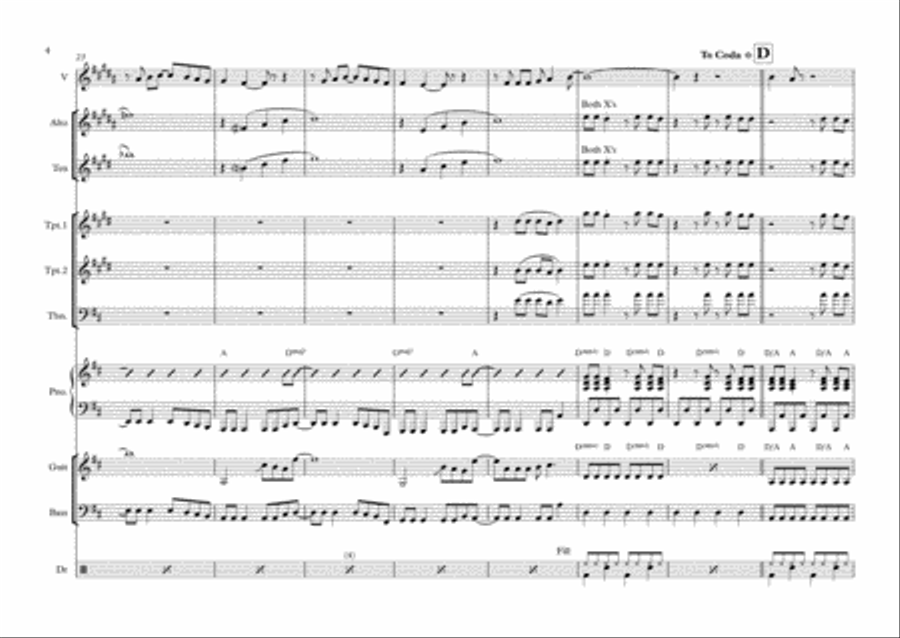 Gloria Gloria Tenor Saxophone scores gallery preview page 4