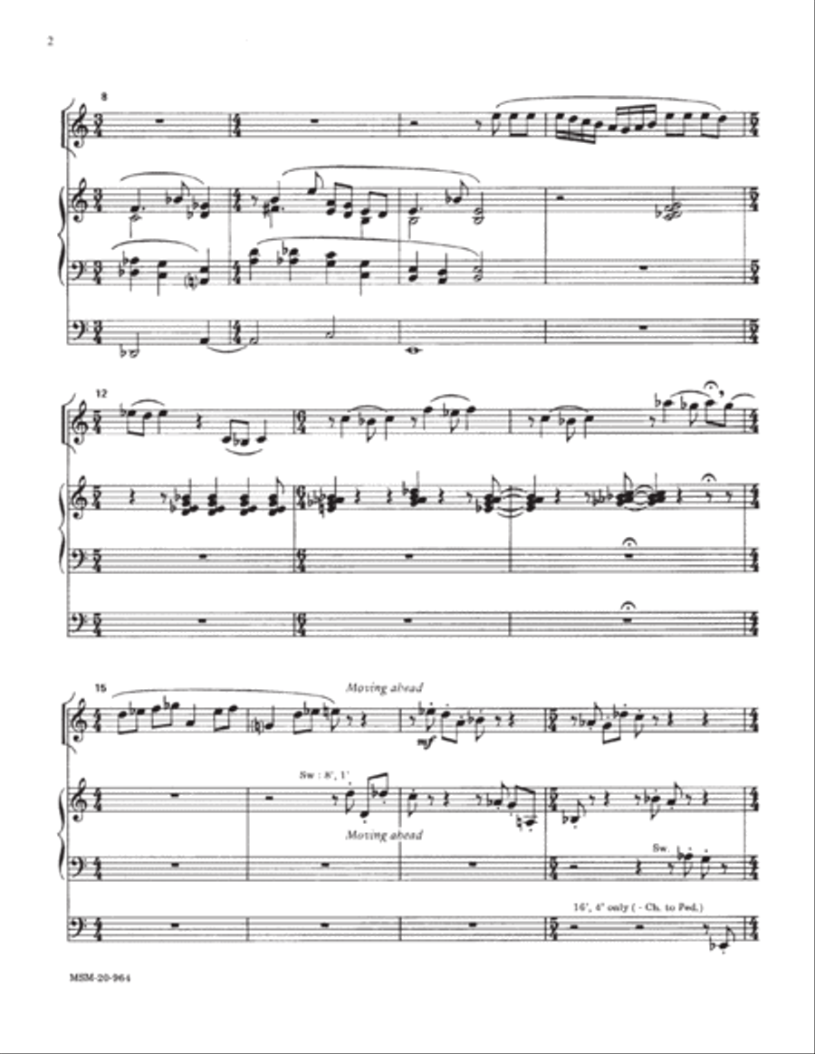Reflections for Oboe and Organ Oboe scores gallery preview page 2