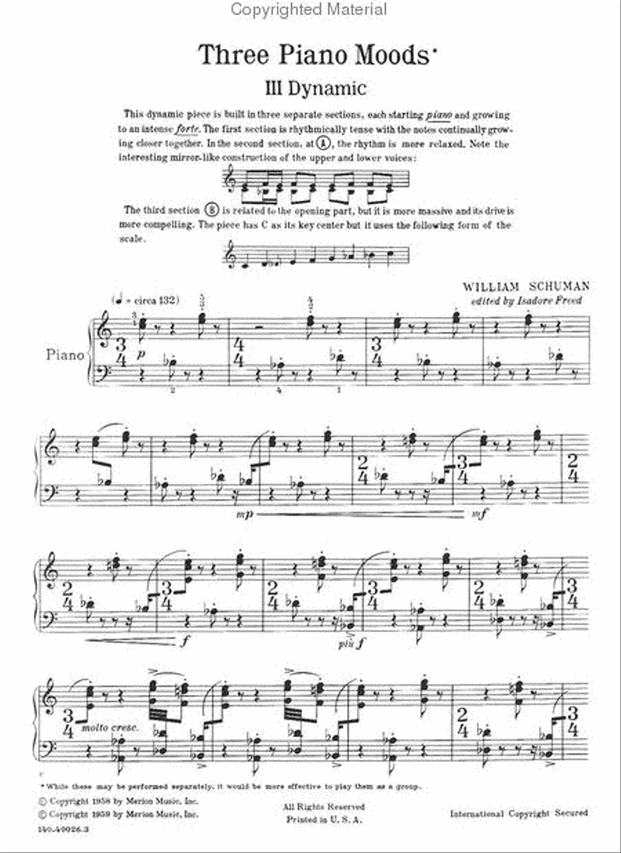 Three Piano Moods Three Piano Moods Chamber Music scores gallery preview page 2