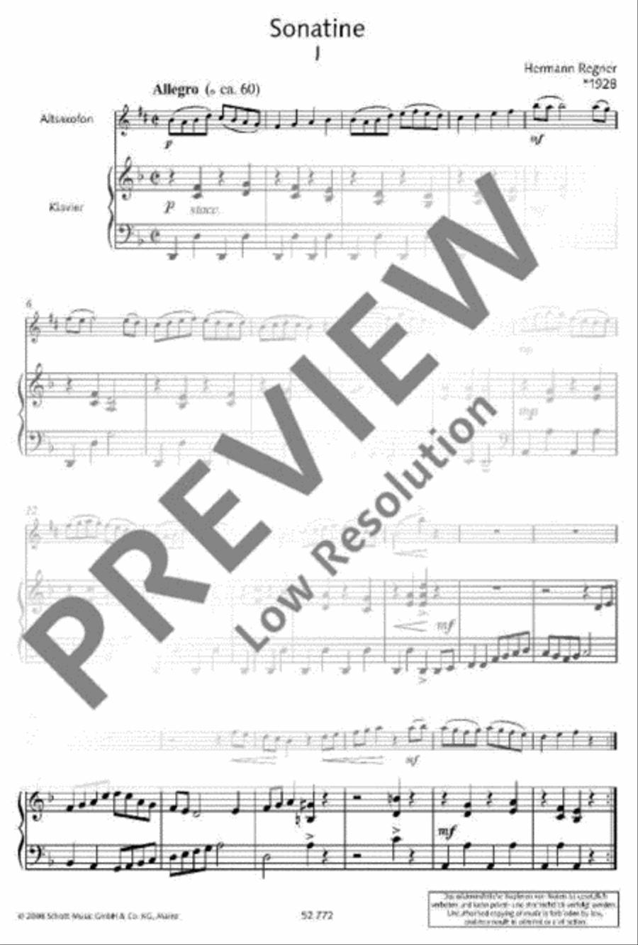 Sonatina Sonatina Alto Saxophone scores gallery preview page 2